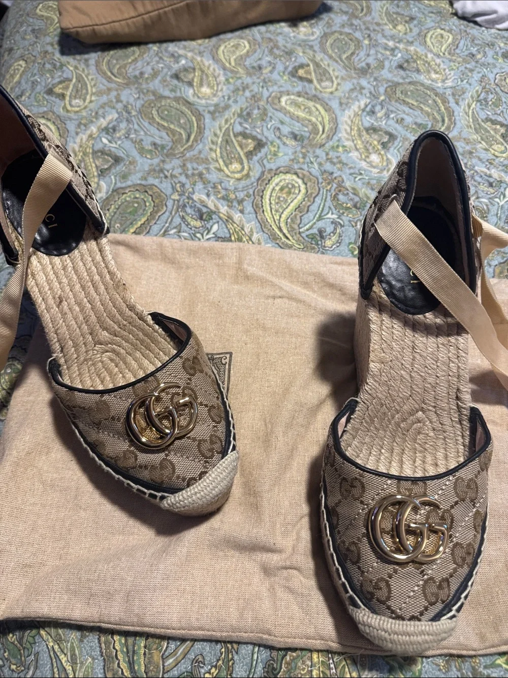 Gucci espadrille wedges